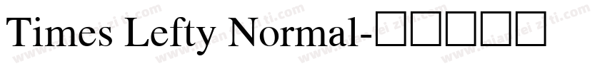 Times Lefty Normal字体转换